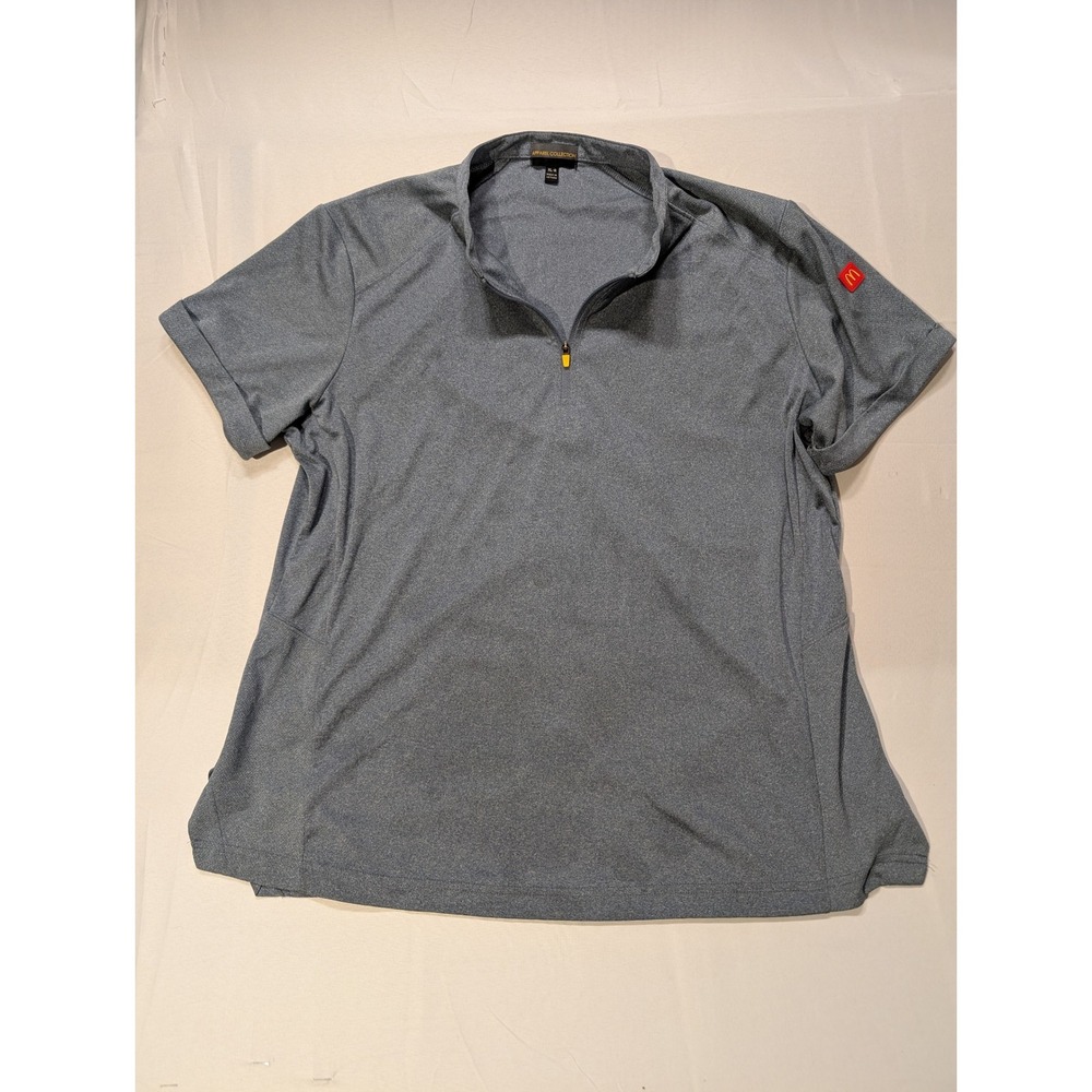 McDonalds Apparel Collection Women XL Employee Uniform Gray 1/4 Zip Performance